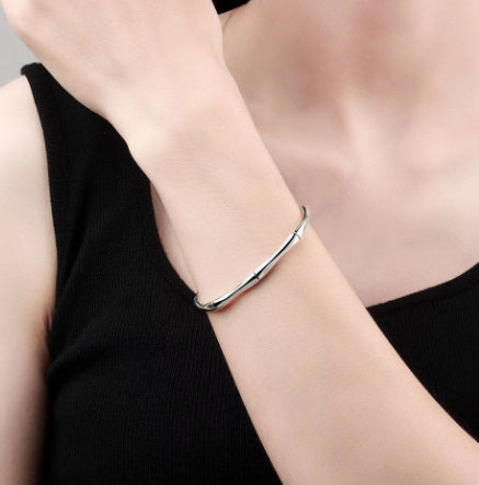 Bracelet jonc BAMBOO en argent 925 sterling