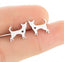 Boucles d'oreilles Clous Chat - Fermoirs en argent 925