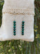 Boucles d'oreilles pendantes en Malachite, Made in France