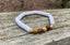 Bracelet élastique de lithothérapie en Jaspe Mokaïte ou Mookaite et perles Heishi