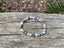 Bracelet élastique Triple protection de Lithothérapie Quartz Rose, Turquoise Africaine et rhodochrosite