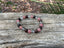 Bracelet élastique en Quartz Fraise, Grenat et Cristal de Roche - 8 mm