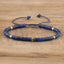 Bracelet Shamballa ajustable, perles en Lapis Lazuli naturel