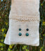 Boucles d'oreilles pendantes à 2 boules en Turquoise Africaine, Made in France