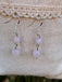 Boucles d'oreilles pendantes à 2 boules en Quartz Rose naturel, Made in France