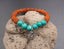 Véritable bracelet Mâlâ graines de Rudraksha et turquoise Africaine avec breloque Bouddha rieur