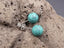 Boucles d'oreilles Clous en Howlite Turquoise Fermoirs en argent 925