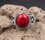 Bague en Howlite Rouge