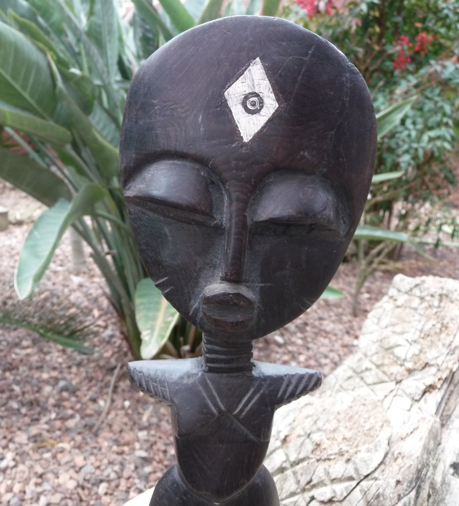 Statuette Africaine Ashanti Akua'ba Fertilité en ébène - Art Africain Ghana