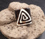 Bague en corne de buffle motif triangle - Taille 54