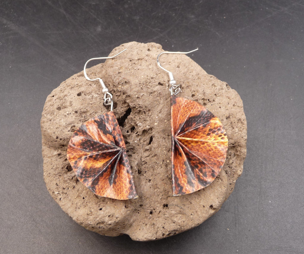 Boucles d'oreilles Eventail en origami  - Kikuchiba