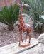 Statuette girafe Africaine en bois