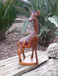 Statuette girafe Africaine en bois sculpté