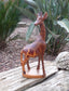 Statuette girafe Africaine en bois sculpté