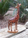 Statue girafe Africaine en bois massif sculpté