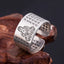 Bague Bouddha et Sutra du Coeur 6 Mantras en argent 999