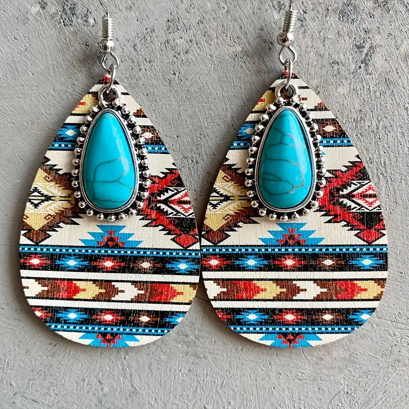 Boucles d'oreilles Zuni Amérindiennes Navajo