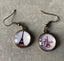 Boucles d'Oreilles Paris Tour Eiffel cabochon en verre