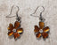 Boucles d'oreilles fleur en Argent Tibétain et Zirconium