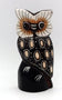 Chouette hibou en bois peint 15 cm Batuan