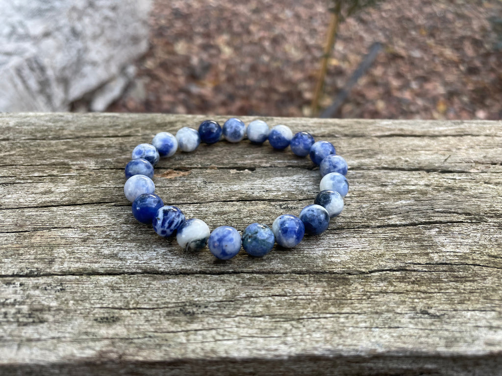 Bracelet en Sodalite naturelle de Bolivie - boules 8 mm - Lithothérapie