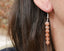 Boucles d'oreilles pendantes en pierre de soleil, perles 6 mm