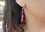 Boucles d'oreilles pendantes en Agate Rose - Crochets en argent 925