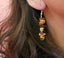 Boucles d'oreilles pendantes en Jaspe Mokaïte ou Mookaite - perles forme chips