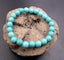 Bracelet Lithothérapie en Turquoise (Howlite bleue) - boules 8 mm