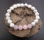 Bracelet en howlite et quartz rose avec des pierres naturelles 8 mm