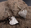 Boucles d'oreilles ethniques en Argent Tibétain forme coeur