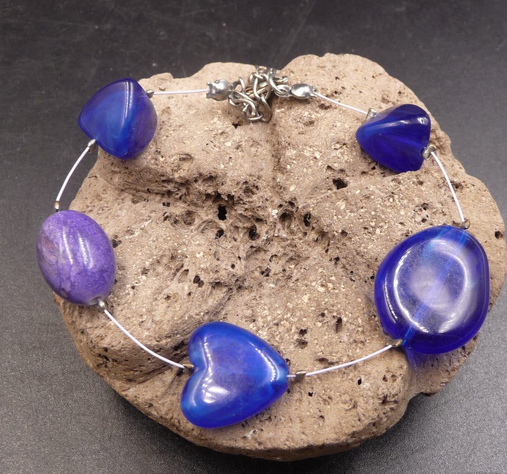 Bracelet en pierre naturelle bleue