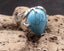 Bague réglable en Howlite Turquoise forme goutte