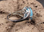 Bague réglable en Howlite Turquoise forme goutte