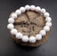 Bracelet Lithothérapie en Howlite naturelle 10 mm- Ancrage, relaxation