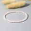 Bracelet en Quartz Rose du Brésil 4 mm - Paix et Amour