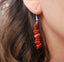 Boucles d'oreilles pendantes en Jaspe Rouge