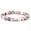 Bracelet en Jaspe Zèbre Rose 8 mm-