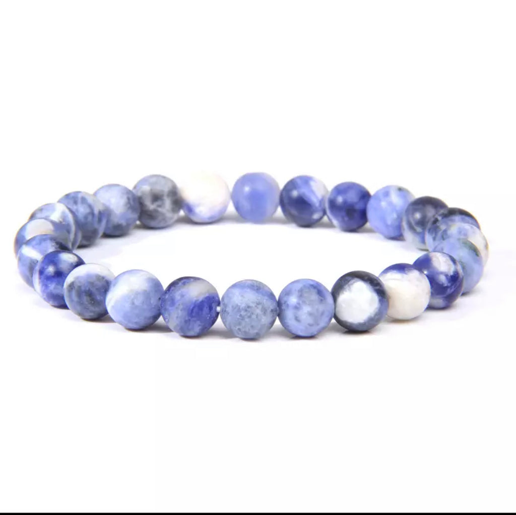 Bracelet en Sodalite naturelle de Bolivie - boules 8 mm - Lithothérapie