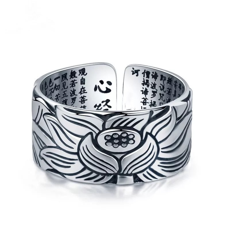 Bague Fleur de Lotus en Argent 999