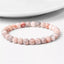 Bracelet en Jaspe Zèbre Rose 6 mm-