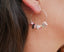 Boucles d'oreilles créoles en Rhodonite, pierres forme chips