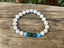 Bracelet Lithothérapie en Howlite naturelle et Apatite 8 mm- Ancrage, relaxation