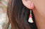 Boucles d'oreilles sapin de Noël rouge