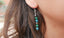 Boucles d'oreilles pendantes "Triple Protection" Malachite, Apatite et Hématite