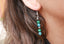 Boucles d'oreilles pendantes "Triple Protection" Malachite, Apatite et Hématite