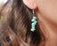 Boucles d'oreilles pendantes en Howlite Turquoise, perles forme chips