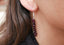 Boucles d'oreilles pendantes en Grenat perles forme chips