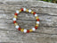 Bracelet Triple protection Citrine, Cornaline et Pierre de Lune 6 mm